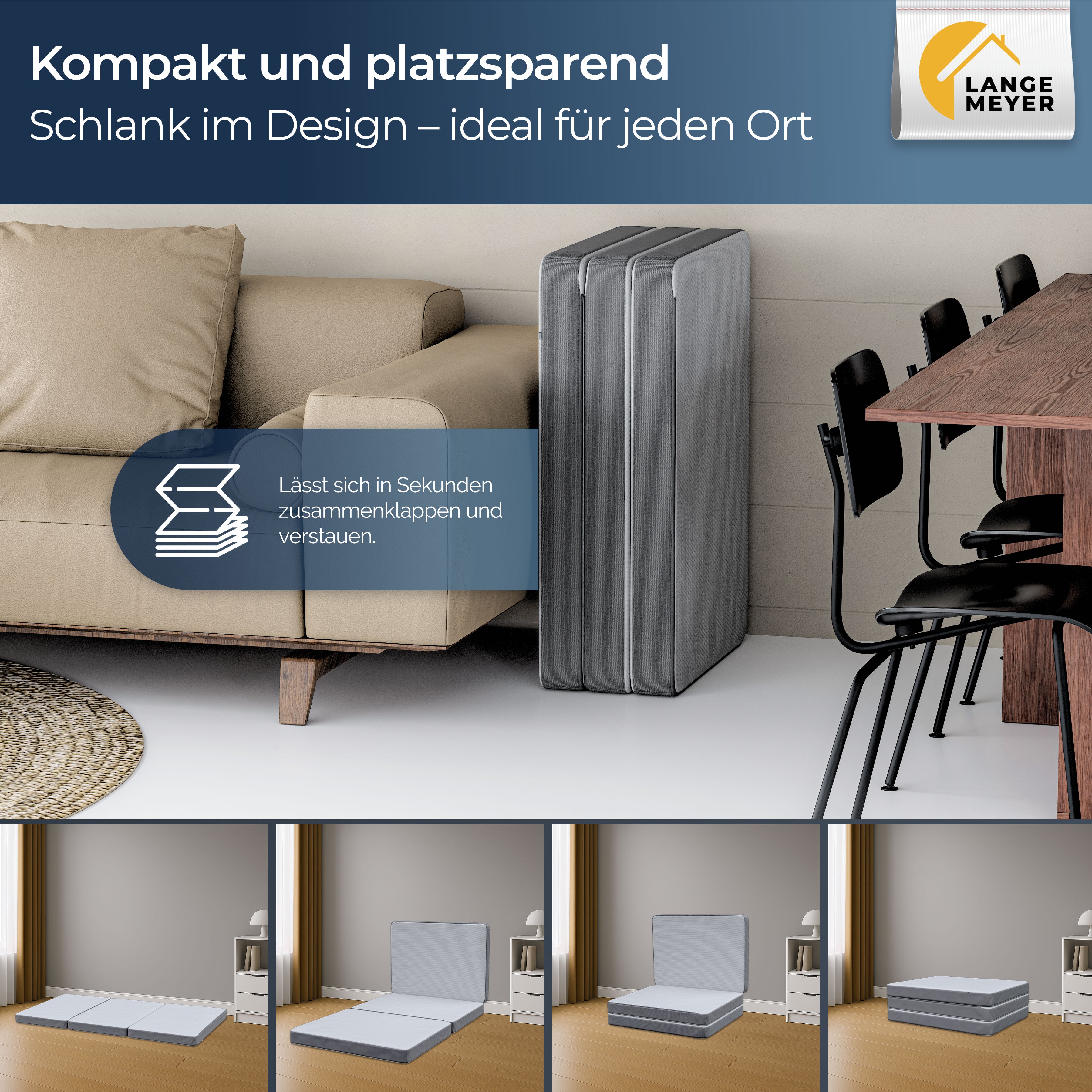 TwinComfort Klappmatratze 75x200x12 cm
